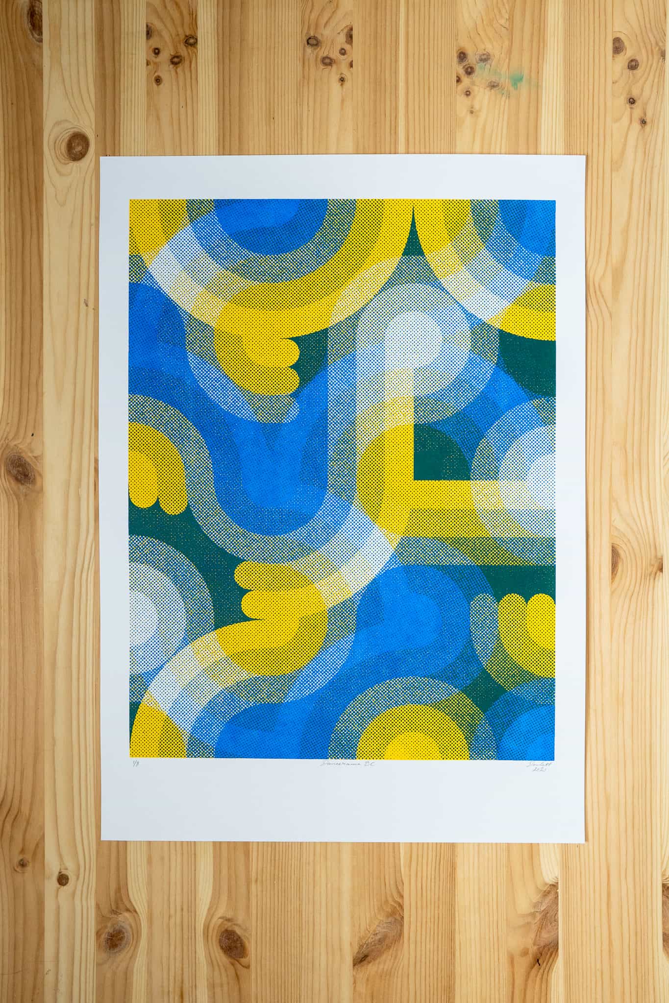 80s Pop: Dancerama - Yellow + Blue - Test and Misprints, Screen Print