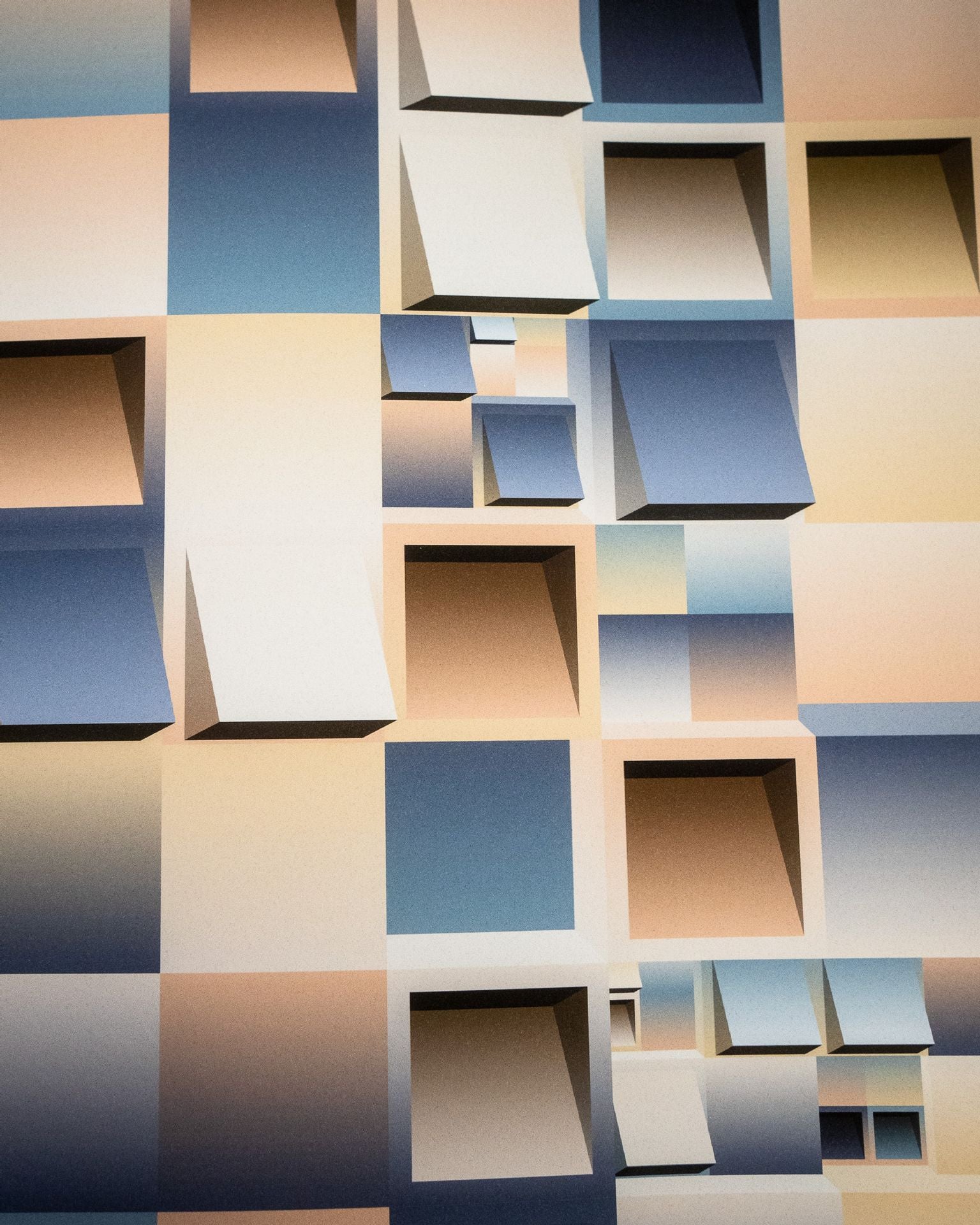 Vents - Marshmallow Sunset , 12x12" fine art print, artist's proof, signed