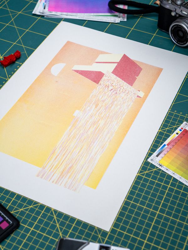 FALLiNGWATER Riso test print