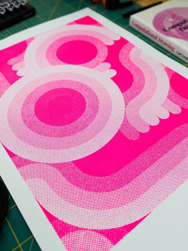 80s Pop Dancerama Screen Print, Pink - Misprint