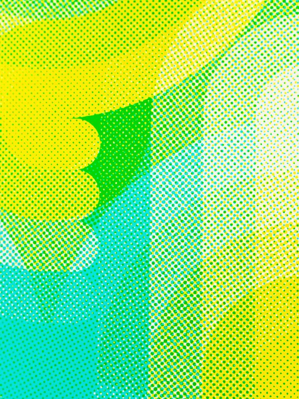 80s Pop Dancerama Giclée Print 1/1, Cyan/Yellow