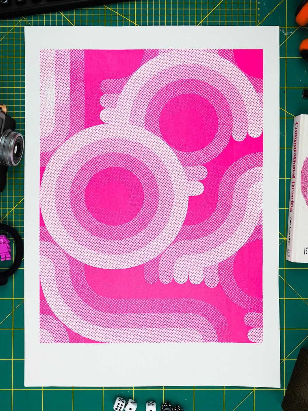 80s Pop Dancerama Screen Print, Pink - Misprint