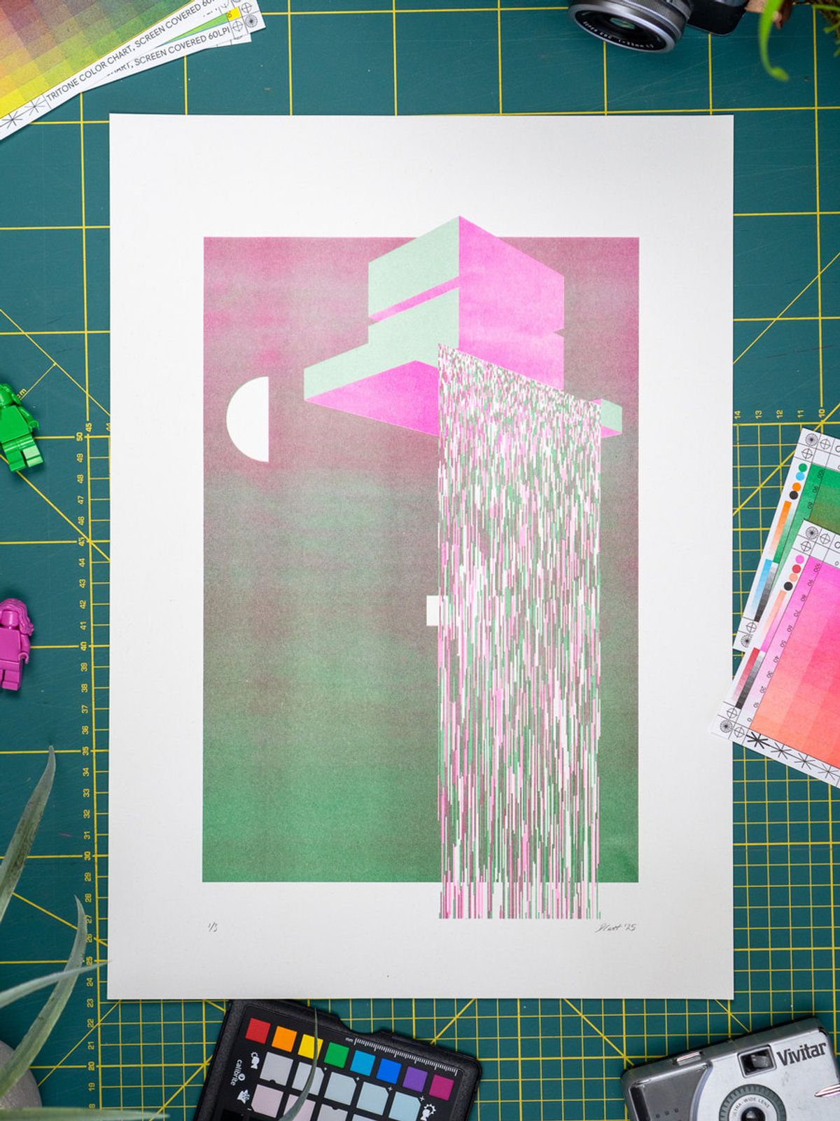 FALLiNGWATER Riso test print